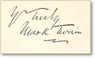 Mark Twain signature