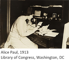 Photo of Alice Paul, 1913, Library of Congress