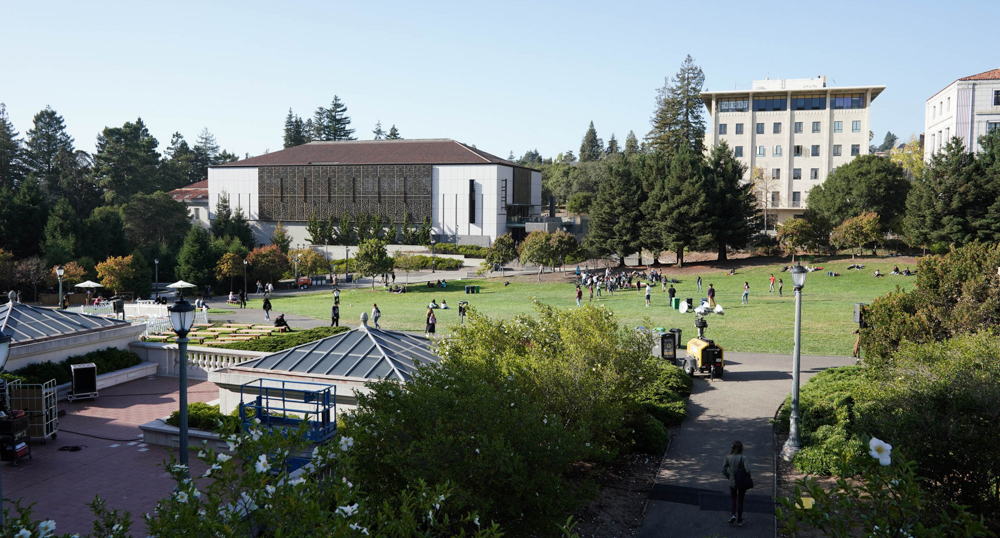 campus with libraries from above