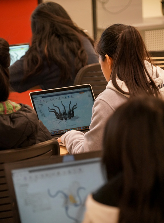 Students on laptops