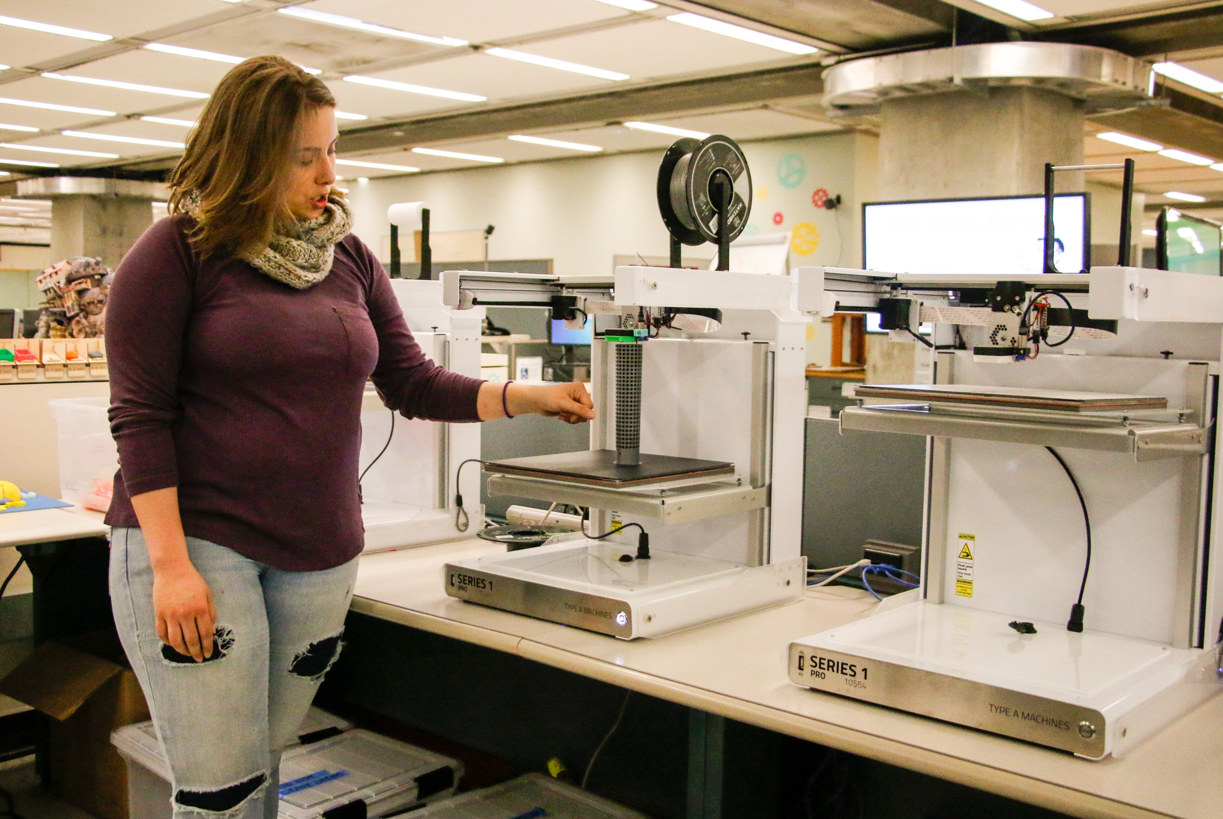 Student prints a mandrel in Makerspace