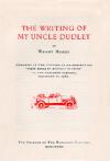 cover of : The Writing of My Uncle Dudley  By Wright Morris, 1982